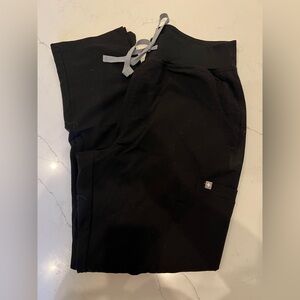 Figs Black Yola Straight Leg Scrub Pants Medium